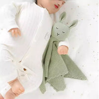 HKM-779475 Soft Cotton Cartoon Animal Soothing Blanket and Drool Towel for Kids, 40x40CM, Multiple Colors