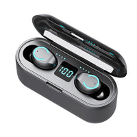 HKM-779539 Wireless Bluetooth 5.0 Stereo Headset with Battery Display and Voice Control – Black and White Options