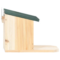 HKM-7795645 Wooden Squirrel Feeders Set of 4, Fir Wood with Hinged Roof and PVC Panel