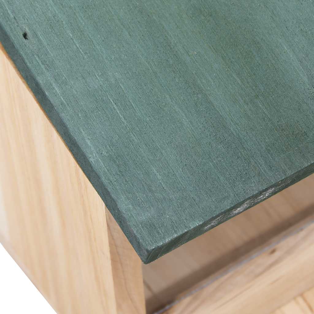 HKM-7795645 Wooden Squirrel Feeders Set of 4, Fir Wood with Hinged Roof and PVC Panel