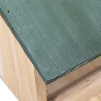 HKM-7795645 Wooden Squirrel Feeders Set of 4, Fir Wood with Hinged Roof and PVC Panel