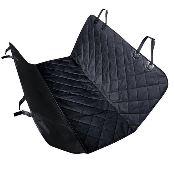 HKM-7795901 Car Rear Seat Pet Cushion for All Seasons - 600D Oxford Cloth, Waterproof and Non-Slip Mat, 137x147cm Black