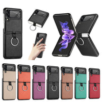 HKM-779731 Stylish PU Folding Screen Protective Case for Galaxy Z Flip3 5G and Z Flip Series