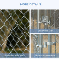 HKM-7797693 Large Outdoor Dog Kennel with Heavy-Duty Steel, 6ft High Enclosure for Comfort and Security