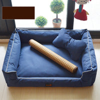 HKM-7798077 Kennel Bed with Bite-Proof Material for Medium to Large Dogs - Includes Nest, Bone Pillow, and Blanket