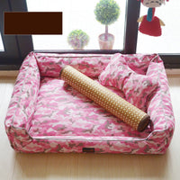 HKM-7798077 Kennel Bed with Bite-Proof Material for Medium to Large Dogs - Includes Nest, Bone Pillow, and Blanket