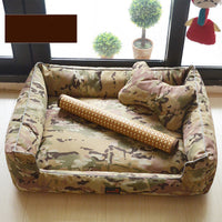 HKM-7798077 Kennel Bed with Bite-Proof Material for Medium to Large Dogs - Includes Nest, Bone Pillow, and Blanket