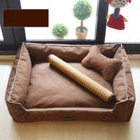 HKM-7798077 Kennel Bed with Bite-Proof Material for Medium to Large Dogs - Includes Nest, Bone Pillow, and Blanket