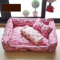 HKM-7798077 Kennel Bed with Bite-Proof Material for Medium to Large Dogs - Includes Nest, Bone Pillow, and Blanket