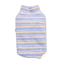 HKM-7798461 Comfortable Long-Sleeved Striped Waffle Pet Shirt for Dogs and Cats in Curry Apricot, Green Apricot, Blue Yellow