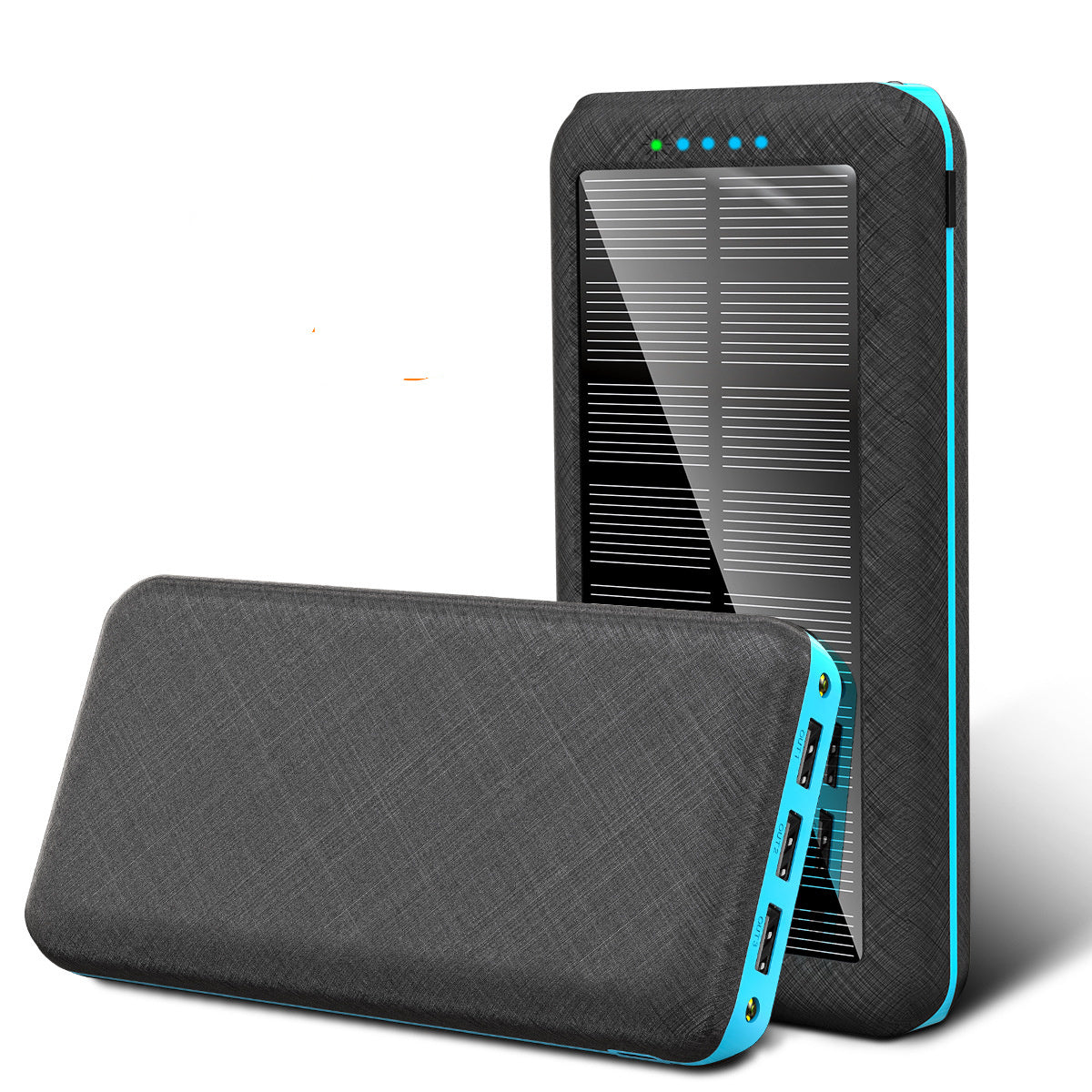 HKM-779859 Wireless Solar Charger with LED Flashlight, 3 USB Ports, for Portable Use with Apple, Xiaomi, Samsung Devices