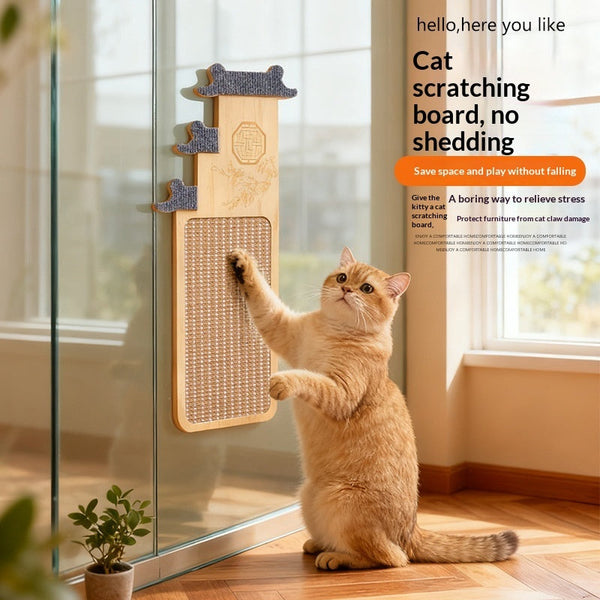 HKM-7798845 Vintage Cat Scratcher Sofa Protector Made from Pine Wood and Jute Fabric