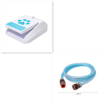 HKM-7799869 Automatic Dog Drinking Fountain - White and Blue, Iron and PVC Material, 2.06 kg