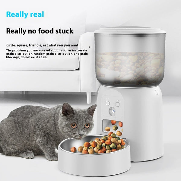 HKM-7799997 Automatic Pet Feeder with Monitoring and Moisture-Proof Design for Dogs and Cats