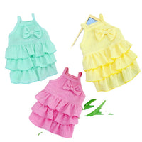 HKM-7801405 Candy Layered Skirt Dress for Small Dogs - Available in Rose Red, Yellow, and Water Green