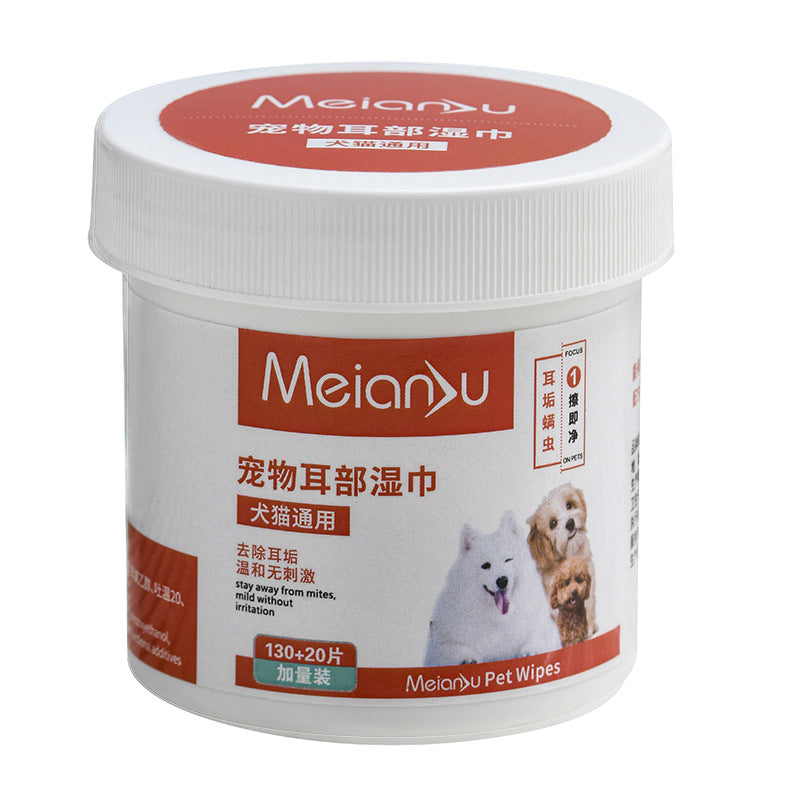 HKM-7801661 Pet Eye and Ear Cleaning Wipes - 150 Count for Gentle Tear and Wax Removal