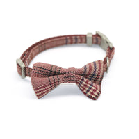 HKM-7801789 Plaid Cotton Pet Leash and Collar Set with Snack Bag for All Dog Breeds