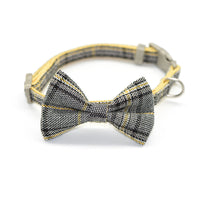 HKM-7801789 Plaid Cotton Pet Leash and Collar Set with Snack Bag for All Dog Breeds