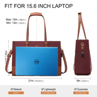 HKM-780179 Elegant Ladies' 2-Piece Tote Bag Set with Large Capacity for 15.6-Inch Laptops and Daily Essentials