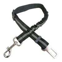 HKM-7803581 Adjustable Elastic Dog Car Seat Belt with Reflective Strip - 50cm to 60cm Length, Available in Multiple Colors