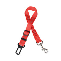HKM-7803581 Adjustable Elastic Dog Car Seat Belt with Reflective Strip - 50cm to 60cm Length, Available in Multiple Colors