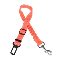 HKM-7803581 Adjustable Elastic Dog Car Seat Belt with Reflective Strip - 50cm to 60cm Length, Available in Multiple Colors