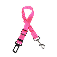 HKM-7803581 Adjustable Elastic Dog Car Seat Belt with Reflective Strip - 50cm to 60cm Length, Available in Multiple Colors