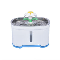 HKM-7805629 Pet Electric Circular Water Dispenser with LED Indicators, 2.5L Capacity, Stainless Steel and PP Material