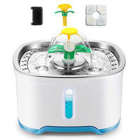 HKM-7805629 Pet Electric Circular Water Dispenser with LED Indicators, 2.5L Capacity, Stainless Steel and PP Material