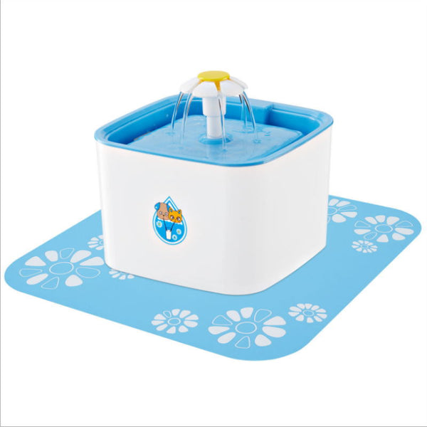 HKM-7805629 Pet Electric Circular Water Dispenser with LED Indicators, 2.5L Capacity, Stainless Steel and PP Material