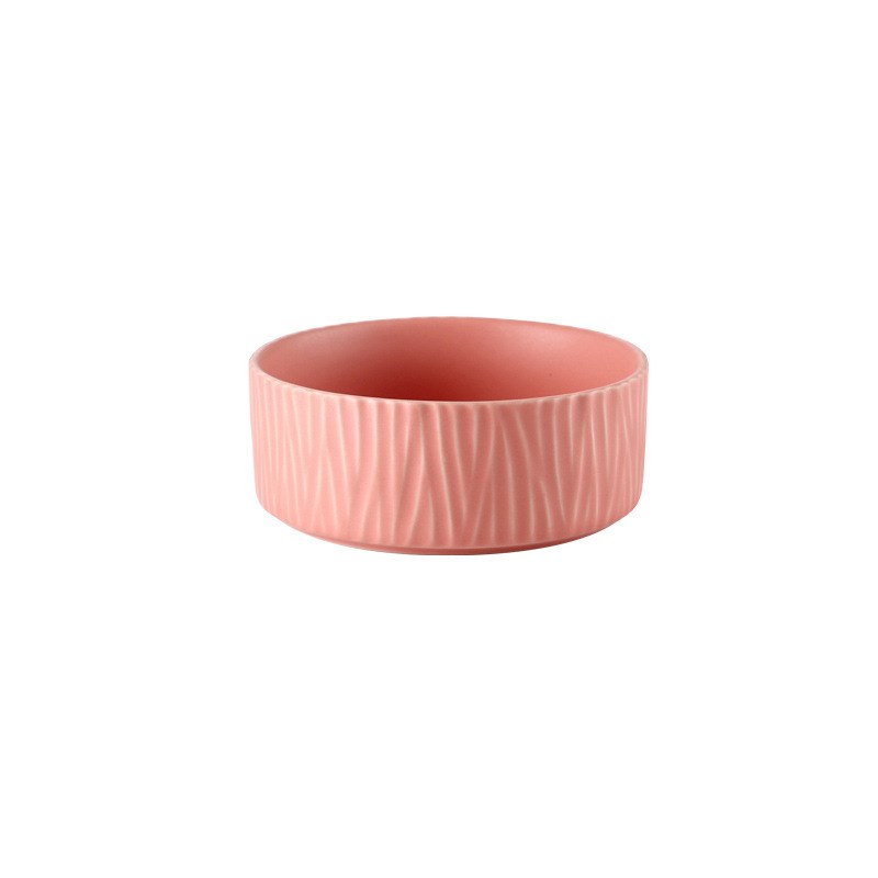 HKM-7805757 Modern Ceramic Cat Food and Drinking Bowl - Available in Multiple Colors