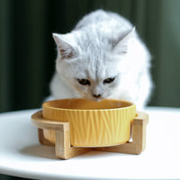 HKM-7805757 Modern Ceramic Cat Food and Drinking Bowl - Available in Multiple Colors