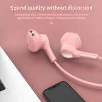 HKM-780627 3.5mm Wired Earphones with Microphone, Universal In-Ear Headphones for Smartphones and Tablets
