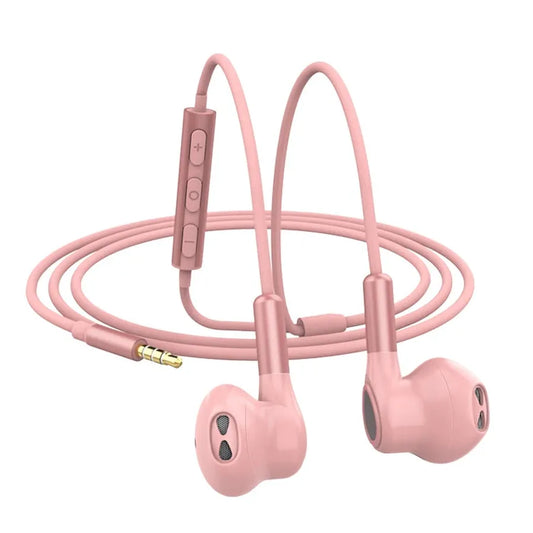 HKM-780627 3.5mm Wired Earphones with Microphone, Universal In-Ear Headphones for Smartphones and Tablets