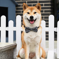 HKM-7807549 Japanese Style Handmade Cat Collar with Adjustable Leather Rope