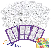 HKM-780755 Portable Art Supplies Kit for Kids with Colouring Book and Brush Set