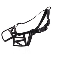 HKM-7809213 Dog Mouth Cover - Reinforced Designs Available in XS to XL with Adjustable Head and Mouth Circumference