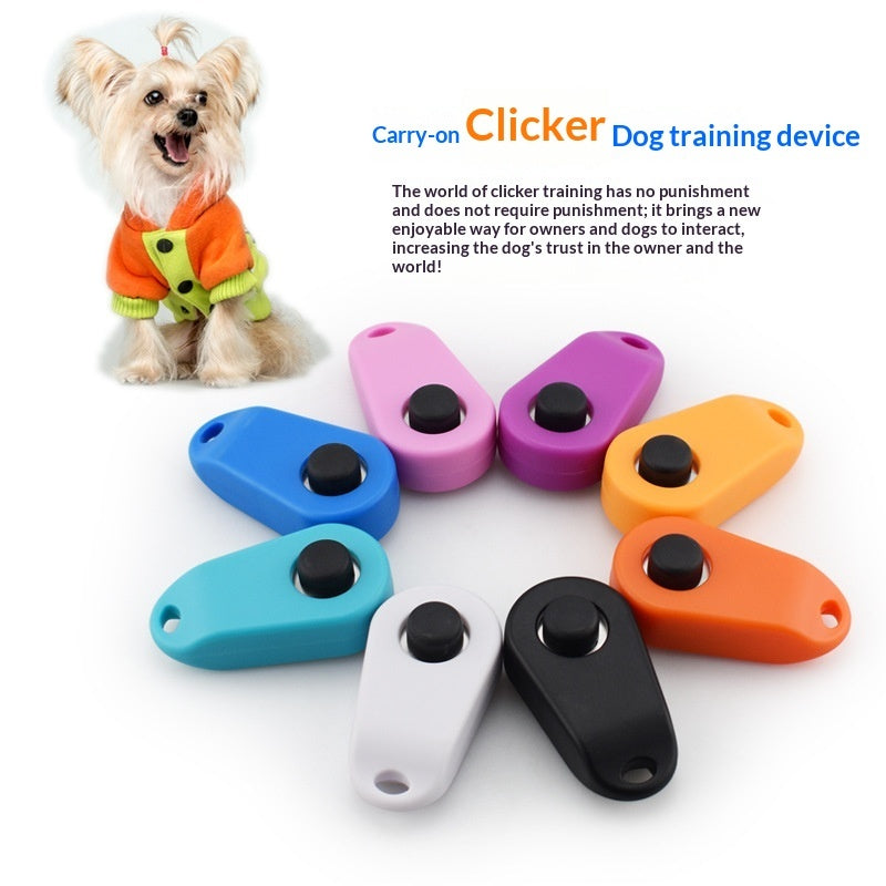 HKM-7810365 Hand-Activated Clicker Training Tool for Dog Obedience - Multiple Colors Available