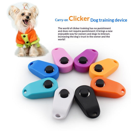 HKM-7810365 Hand-Activated Clicker Training Tool for Dog Obedience - Multiple Colors Available