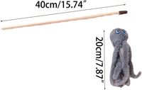 HKM-7812797 Furry Octopus Cat Toy with Long Stick - Indoor Play for Kittens and Cats