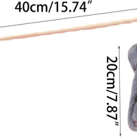 HKM-7812797 Furry Octopus Cat Toy with Long Stick - Indoor Play for Kittens and Cats