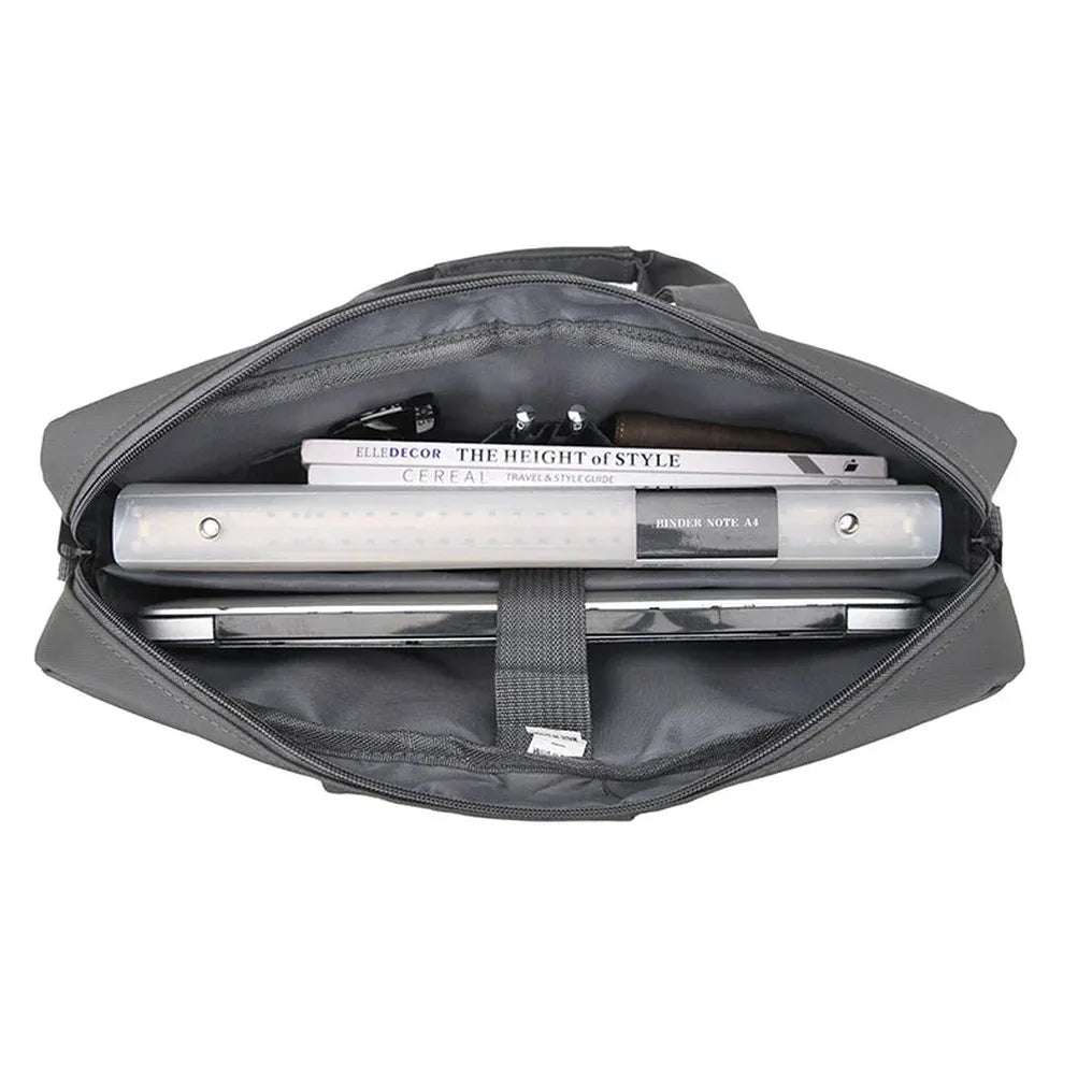 HKM-781331 Large Capacity Laptop Tote Bag - Durable Black Computer Case for Travel and Everyday Use