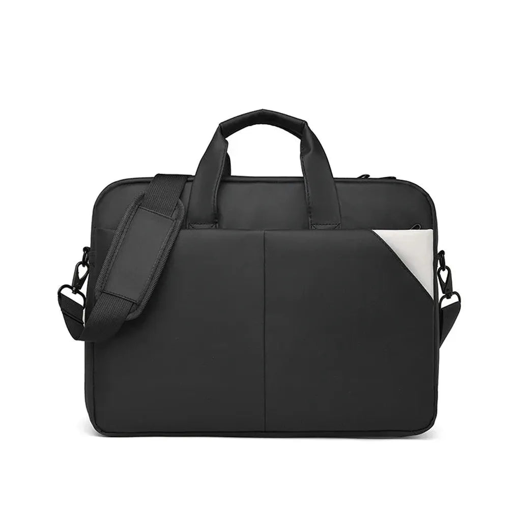 HKM-781331 Large Capacity Laptop Tote Bag - Durable Black Computer Case for Travel and Everyday Use
