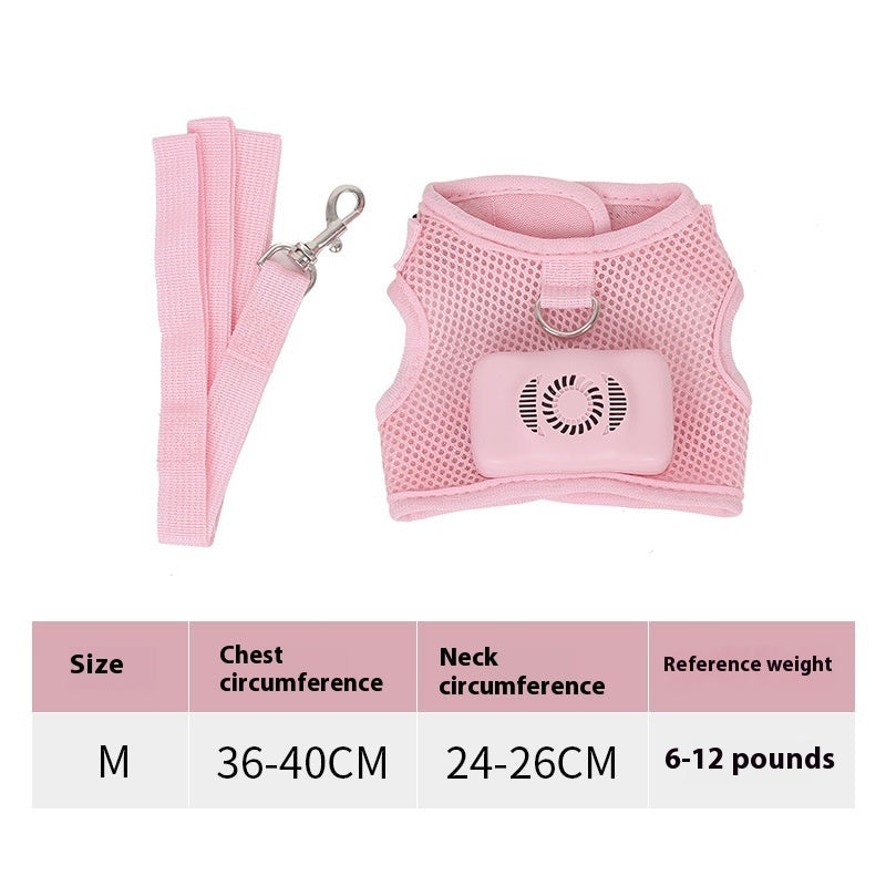 HKM-7814589 Cooling Dog Vest Harness with Breathable Design and Light-Up Functionality for Small Breeds