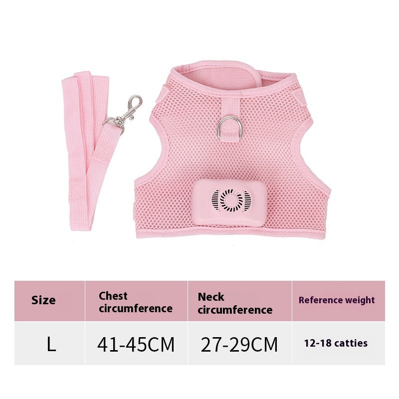 HKM-7814589 Cooling Dog Vest Harness with Breathable Design and Light-Up Functionality for Small Breeds