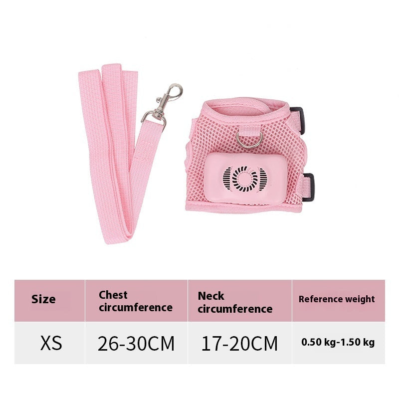HKM-7814589 Cooling Dog Vest Harness with Breathable Design and Light-Up Functionality for Small Breeds