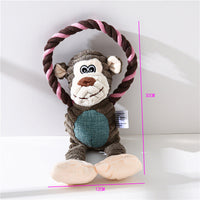 HKM-7814973 Interactive Plush Sound Toys for Pets - Monkey, Lion, Elephant Shapes