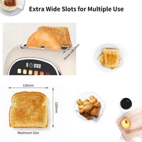 HKM-781523 Smart Touch Control 2-Slice Retro Toaster with Touch Screen Functionality