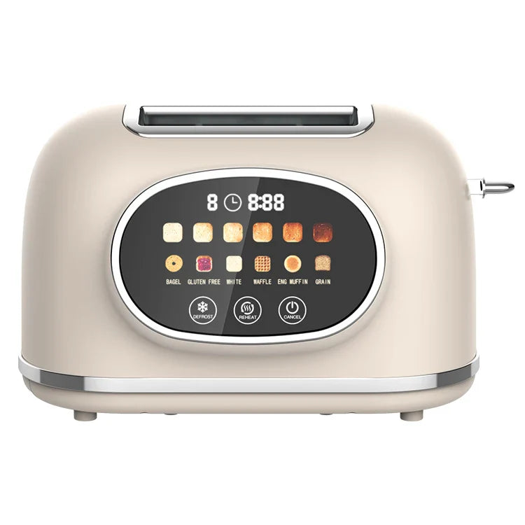 HKM-781523 Smart Touch Control 2-Slice Retro Toaster with Touch Screen Functionality