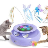 HKM-7816125 Electric Cat Toy Turntable with Random Colors - Engaging Pet Playtime Fun